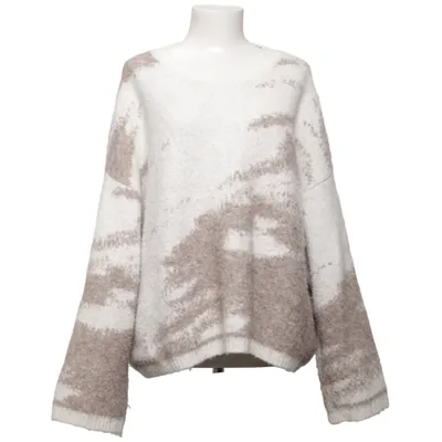 Sweater (White, Beige) from LXA Acrylic, Elastane, Polyamide, Polyester, Wool