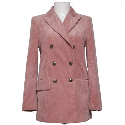 Blazer (Pink) fra Mango Premium Bomuld, Polyester, Viscose