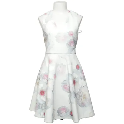 Cocktailklänning (Vit, Flerfärgad) från Ted Baker Elastan, Polyester