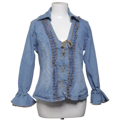 Blouse (Blue) from Crazy World Cotton, Elastane