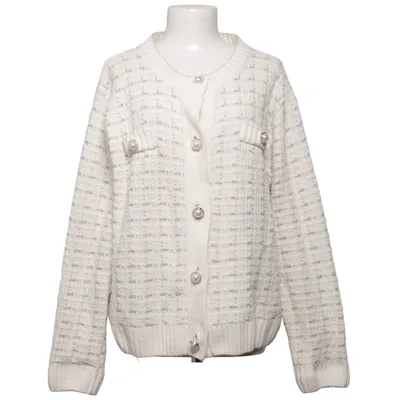 Cardigan (Wit) van Club London Metallvezel, Polyester