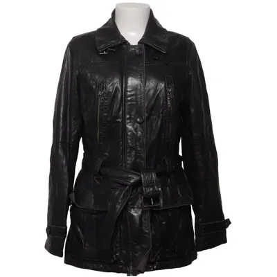 Ledermantel (Schwarz) von Jofama Leder, Polyester