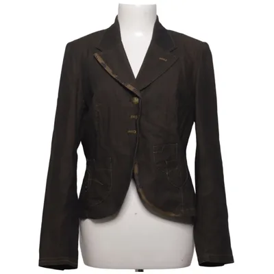 Blazer (Brown) from Pause Café Cotton, Silk