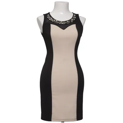 Jurk (Zwart, Beige) van Pink Boom Elastaan, Polyamide, Polyester