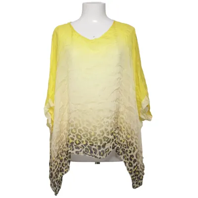 Top (Yellow, Multicolored) from Made in italy Elastane, Silk, Viscose