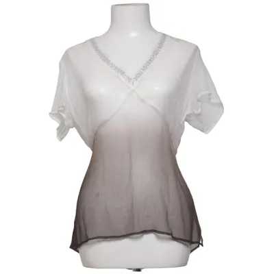 Top (White, Brown) from Soya Silk
