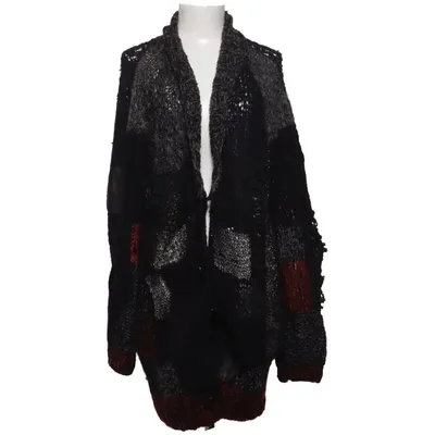 Cardigan (Noir, Gris, Rouge) de Lala Berlin Angora, Cuir, Laine de mouton