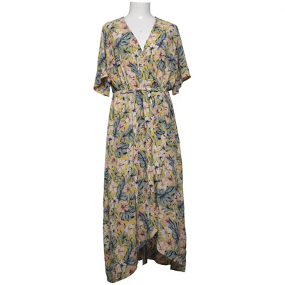 Wrap dress (Yellow, Blue, Multicolored) from New Look Curves Elastane, Polyester