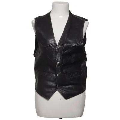 Leather vest (Black) from Skin Leather, Polyester