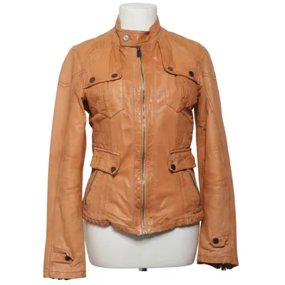 Leren jack (Bruin) van Maze Katoen, Leer, Polyester