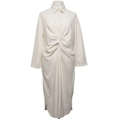 Robe chemise (Blanc) de Zara Trafaluc Coton, Polyester