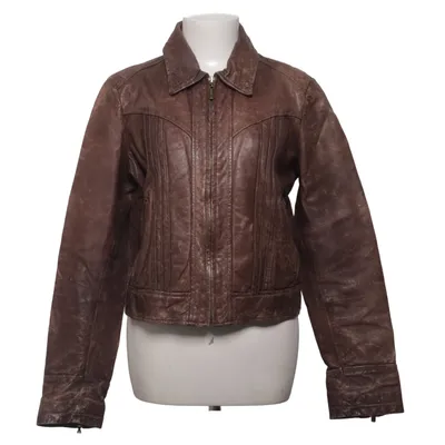 Läderjacka (Brun) från Saki Collection