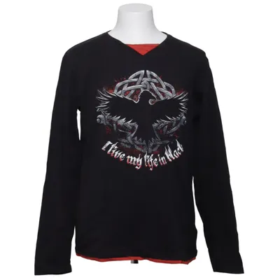 Långärmad t-shirt (Svart, Röd, Flerfärgad) från Black Premium by EMP Bomull