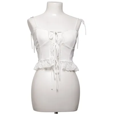 Crop top (White) from Gina Tricot Elastane, Polyester