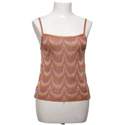 Tank Top (Pink, Orange, Gold) from Mango Polyester, Viscose