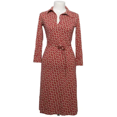 Jurk (Rood, Beige) van Vera Velour Elastaan, Viscose