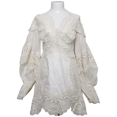 Jurk (Wit) van Zimmermann Katoen, Linnen, Polyester, Zijde