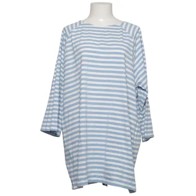 Långärmad t-shirt (Blå, Vit) från Alice Dot Bomull, Elastan