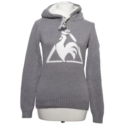 Hoodie (Gray, White) from Le Coq Sportif Acrylic, Cotton