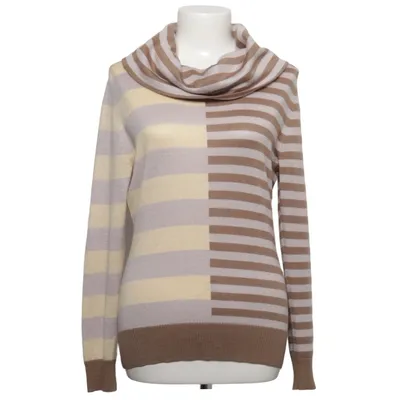 Pul à col roulé (Marron, Beige) de Anna Sui Acrylique, Laine