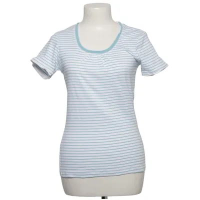 T-shirt (White, Blue) from Zero Base Cotton