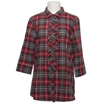Shirt (Rood, Grijs, Wit) van Geena Katoen