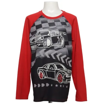 Långärmad t-shirt (Röd, Svart, Grå) från Wonder Nation Återvunnen polyester