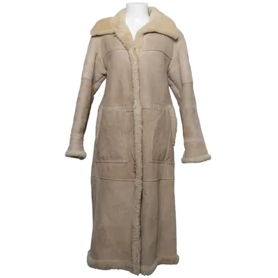 Shearlingjacka (Beige) från Hollies Mocka, Skinn