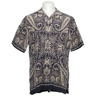 Short sleeve shirt (Blue, Beige) from Ralph Lauren Linen, Silk
