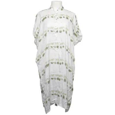 Jurk (Wit, Groen) van Define Zijde, Viscose