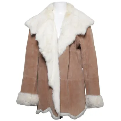 Shearlingjacka (Brun, Vit) från Taifun Collection Skinn, Polyester, Kaninpäls