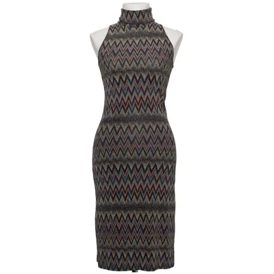 Jurk met col (Meerkleurig) van Sinéquanone Elastaan, Metallvezel, Polyamide