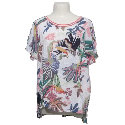 Top (White, Multicolored) from Milano Italy Viscose