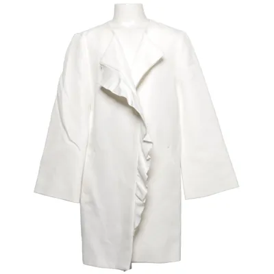 Frakke (Hvid) fra Zara Girls Soft Collection Acetat, Bomuld