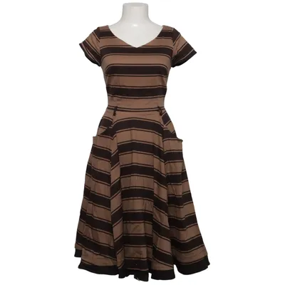 Klänning (Brun, Beige) från Collectif Vintage Bomull, Elastan