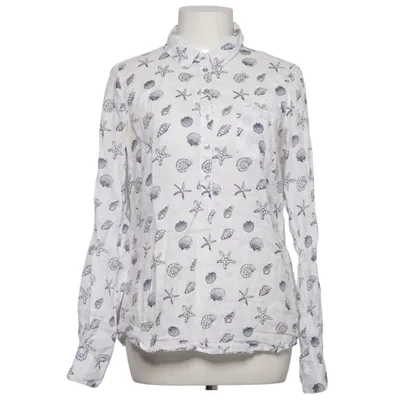 Chemise (Blanc, Bleu) de Cambridge Dry Goods Lin