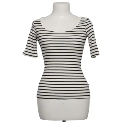 T-shirt (Black, White) from H&M Basic Cotton, Elastane
