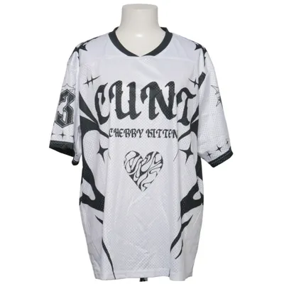 Basketbalshirt (Wit, Zwart) van Cherry Kitten Polyester