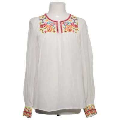 Blouse (Blanc, Multicolore) de Matthew Williamson for H&M Soie