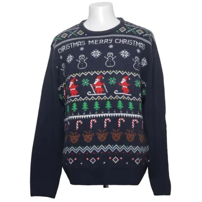 Christmas sweater (Blue, Multicolored) from Montego Acrylic