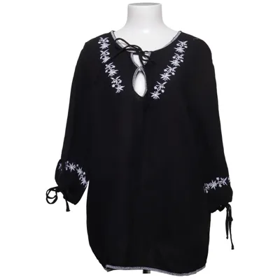 Tunique (Noir, Blanc) de Zizzi Coton, Lin