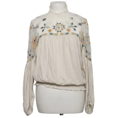Bluse (Beige, Flerfarvet) fra Free People Bomuld, Linned, Nylon, Polyester