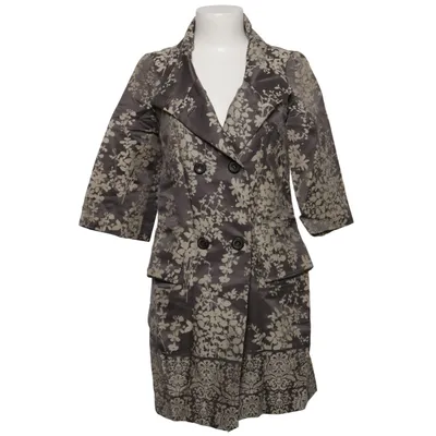 Coat (Gray, Beige) from Maje Cotton, Polyester, Silk