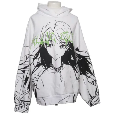 Capuchon sweater (Wit, Zwart, Meerkleurig) van Bershka x Billie Eilish Katoen, Polyester
