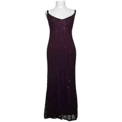 Robe longue (Violet) de Zara Fibre métallique, Polyester, Viscose