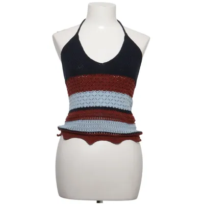 Halterneck top (Blå, Brun) fra Mango Casual