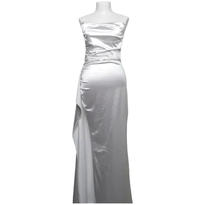 Aftenkjole (Hvid) Elastan, Polyester