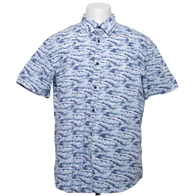 Kortærmet skjorte (Blå, Hvid, Grå) fra Smog Bomuld, Polyester
