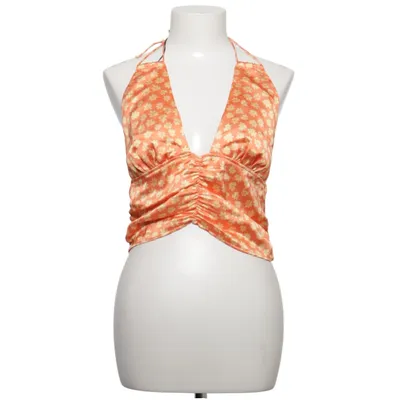 Halterneck top (Orange, Gul) fra NA-KD Polyester