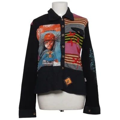 Jacket (Black, Multicolored) from Savage Culture Acrylic, Wool